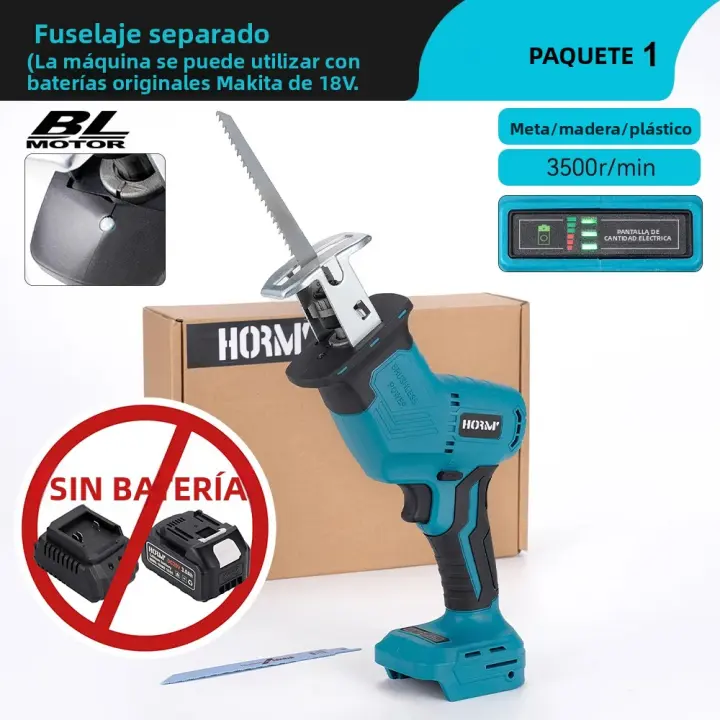 Sábanas Eléctricas Sin Cable Reciprocantes Para Metal Y Madera Herramienta De Corte Multifuncional Para Makita 18V Sin Batería - 1
