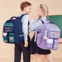 Mochilas escolares para niños, mochilas, lienzo Oxford laminada de gran capacidad Repelente al agua 43*32*17CM - details 5