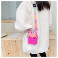 Bolsa De Monedas Con Juguete Antiestrés Sensory Para Niños Hot Rainbow Cross Bag Regalo De Navidad Alivio Del Estrés Con Botones Para Niñas - details 7