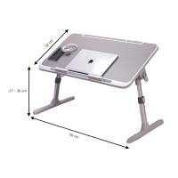 - Escritorio auxiliar pequeño, Mesa plegable, Organizador compacto, Ligero y resistente, Para ordenador portátil, leer libro - details 5