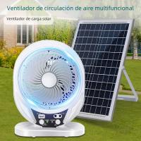 Lámpara Solar Con Ventilador Y Panel Solar Recargable LED Para Exteriores Luz De Camping Solar AC DC Moderna IP65 ABS - details 0