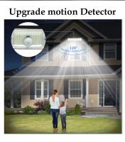 Luz Solar Exterior 368 LED Seguridad Inalámbrica Con 3 Modos Cabeza Ajustable Para Garaje Jardín Pared Valla - details 3