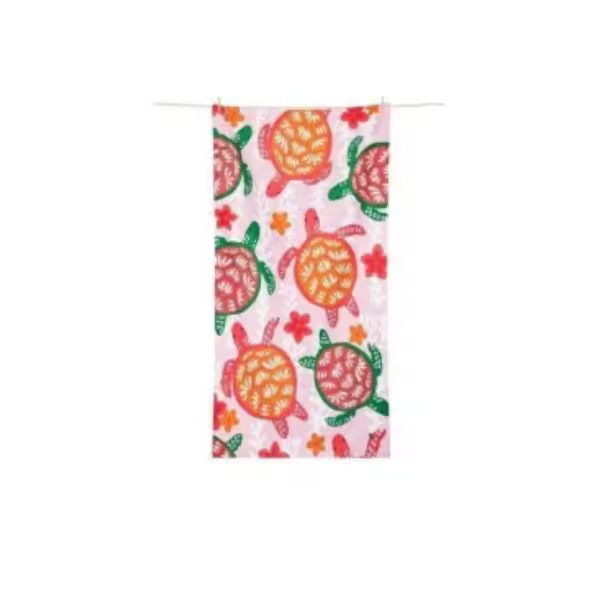 TOALLA BTBOX DOCK & BAY KIDS TURTLEY TROPICAL – MICROFIBRA – SECADO RÁPIDO – TALLA L (160×90 CM) - 1