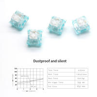 Interruptores De Teclado Mécanico Outemu Ocean Silent Linear Clicky 3Pin 45g 55g RGB SMD Para Gaming Interfaz USB 104 Teclas - details 1