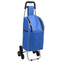 Carrito de Compras vidaXL con Escalador de Escaleras Azul 38 L - details 1