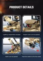 SEMBO 703pcs Helicóptero Militar Serie Z-21 Con Armas Pesadas Bloques De Construcción MOC Avión Juguetes Para Niños Modelo De Bloques De Plástico ABS Compatible Con Lego - details 1