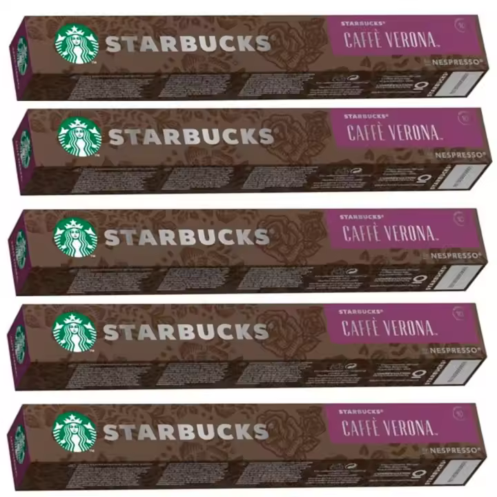 Nestlé Café Verona Nespresso Starbucks 50 Cápsulas - Calidad Starbucks en Casa - Café Italiano Auténtico - 1