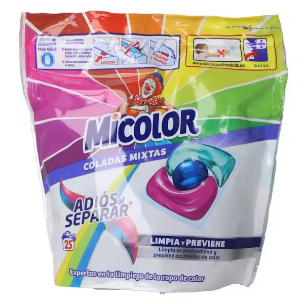 MICOLOR Triocaps Adiós al Separar  25 uds Detergente en Cápsulas - 1