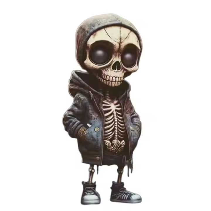 Muñeca Esqueleto De Resina Estatua De Personaje De Joyería Decoración Creativa Para El Hogar Y La Calle Retro Y Personalizada 1PC - 1