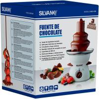SILVANO Fuente de fondue de chocolate de 3 niveles, 80W, máquina calentadora eléctrica de chocolate inoxidable, chocolate caliente y derretido, mantequilla y queso, ideal para fiestas, eventos y bodas.Excelente para Amantes del Chocolate, 500 ML. - details 0