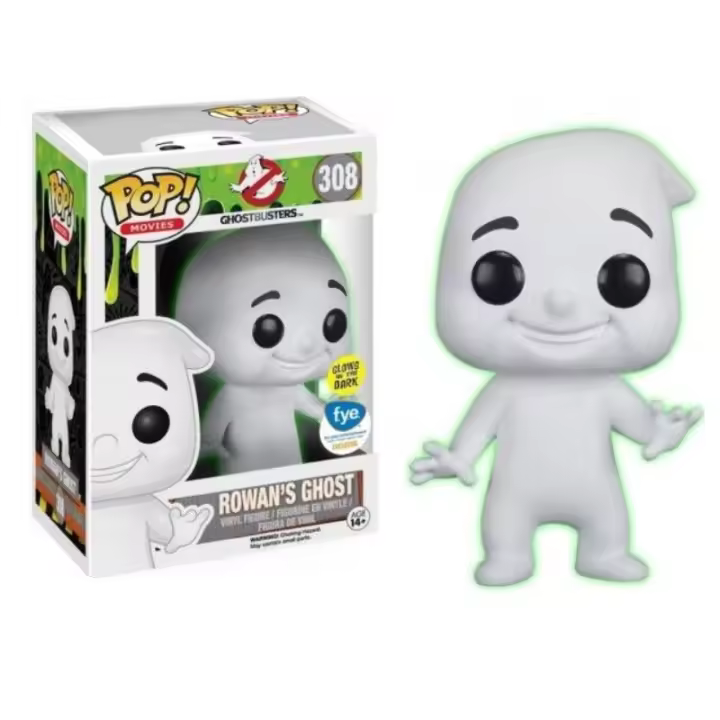 FUNKO POP! LOS CAZAFANTASMAS - FIGURA FANTASMA ROWAN - GLOW IN THE DARK EXCLUSIVO, 9316, Nº308, TIENDA CON LICENCIA OFICIAL - 1