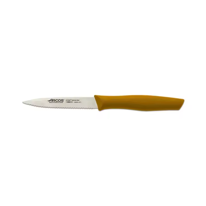 Cuchillo Mondador Arcos Nova 188615 de Acero Inoxidable Nitrum y Mango de Polipropileno Amarillo - 1