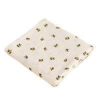 Mullidor De Algodón Para Bebé Con Estampado Floral Tapete De Muselina Para Cuna Y Baño Cubierta De Silla De Paseo Para Recién Nacidos - details 7