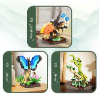 Bloques De Construcción De Serie Mundial De Insectos Muñeco Mariposa Y Mantis Modelos De Insectos Para Decoración De Escritorio Juguetes Para Adultos - details 3