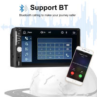 Podofo Estéreo De Coche Universal 2 Din Pantalla Táctil De 7 Pulgadas Con Carplay Bluetooth FM TF USB Cámara Trasera Soporte Para Control Del Volante - details 6