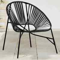 vidaXL Silla de jardín con forma de huevo de ratán sintético en color Negro/Negro y naranja/Negro y gris claro y más | cómodas modernas ergonómicas para comedor cocina salón hogar - details 0