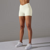 Shorts Deportivos Sin Costuras Cintura Alta Push up Yoga Elásticos Para Gimnasio Y Correr Shorts Transpirables De Poliéster Y Nylon - details 27
