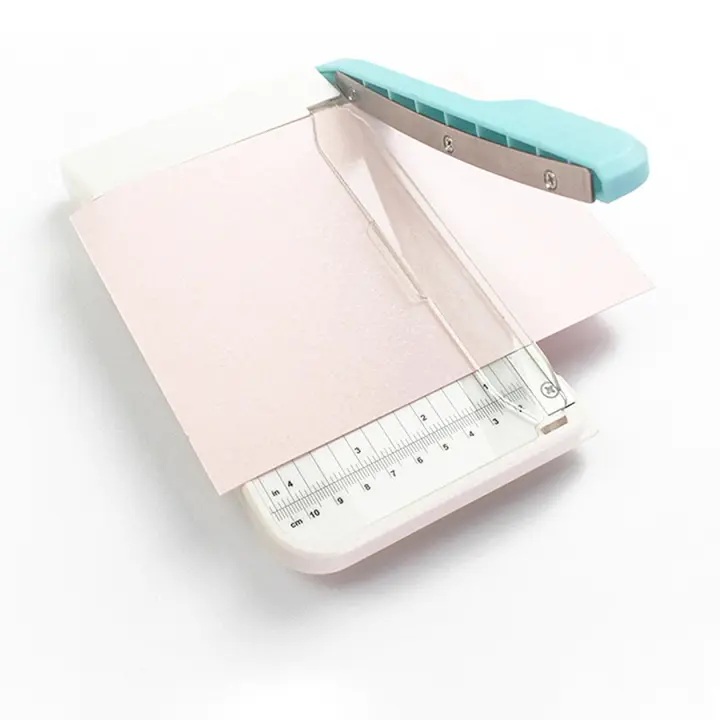Cortadora De Papel 4x6in 1pc Máquina De Corte De Fotos Suministros De Escritorio Antideslizantes Para Proyectos De Artesanía Y Etiquetas - 1