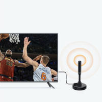 TEMCO Antena HDTV 4K 1080P con Base Magnética, Diseño de Luz Delgada, Canales HD Gratuitos para el Hogar y los Viajes,Antena de TV para canales digitales terrestres, Antena digital portátil interior/exterior para sintonizador de TV, USB/DVB-T TDT TV/DAB - details 2