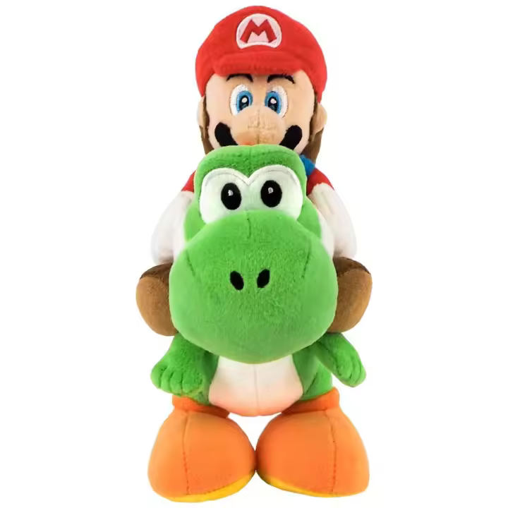 Peluche Super Mario - Pack Peluches 21 Cm Mario & Yoshi - 1