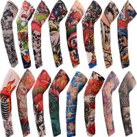 1Pcs Protección Solar Deportiva Para Hombres Manguitos De Brazo Con Estampado De Flores Y Tatuajes Cubierta Para Baloncesto Y Exterior - details 5