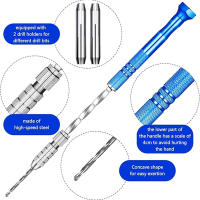 Juego De Brocas De Torcer Manual Azul Extendido 0.5-3mm Plástico Ambar Para Perforación De Circuitos Electrónicos Herramienta De Perforación De Madera - details 3