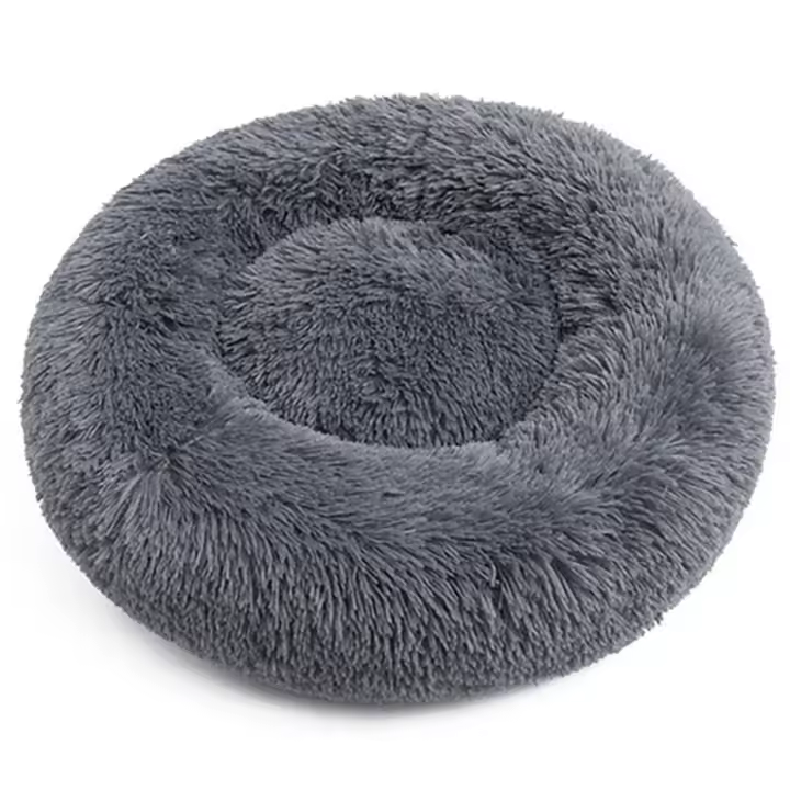 Cama tipo donut para gatos, mullida y redonda, para perros pequeños - 1