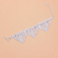 Pulsera De Trenzado Corta Con Rhinestone Y Cristales Para Mujer Accesorios De Moda Para Sandalias De Tacón Alto Estilo Bohemio - details 2