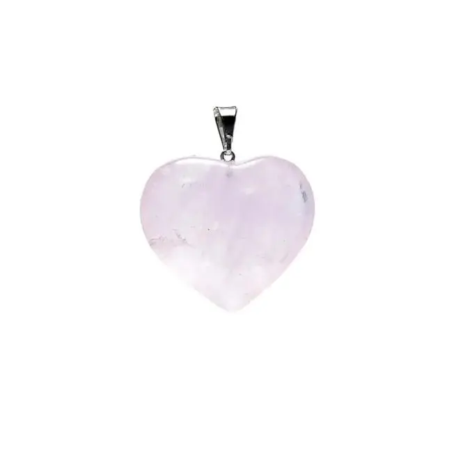 Bisuteria Devisana - Cuarzo Rosa - Colgante en Forma de Corazón - Raíz - Bolsos - 1