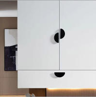 Manija De Puerta De Armario Semicircular En Aleación De Aluminio Dorada Externa Para Muebles Modernos Tamaño 64mm - details 3