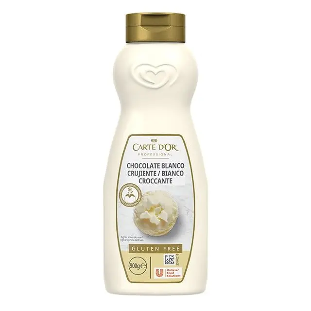 Carte D´or sirope de Chocolate Blanco Crunchy botella 900 grs. - 1