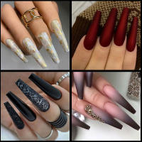 Uñas Postizas Acrílicas Naturales Y Transparentes 504pcs Tamaño C Curvo Estilo Francés Para Cubierta Media De Uñas Falsas - details 7