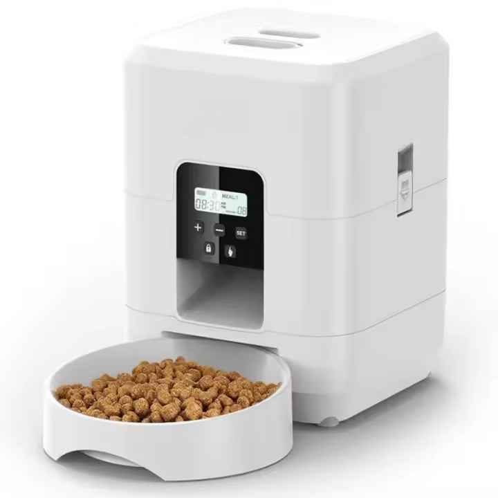 Alimentador Automático Para Mascotas 2L Con Botón USB Y Timer Alimentador Inteligente Para Gatos Y Perros Lento Alimento Con Pantalla LCD Material Plástico - 1