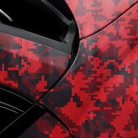 Película De Camuflaje Para Coche Impermeable Autoadhesiva PVC Cambio De Color Serie De Camuflaje Negro Rojo Para Motocicleta Adhesivo De Vinilo Para Automóviles - details 9