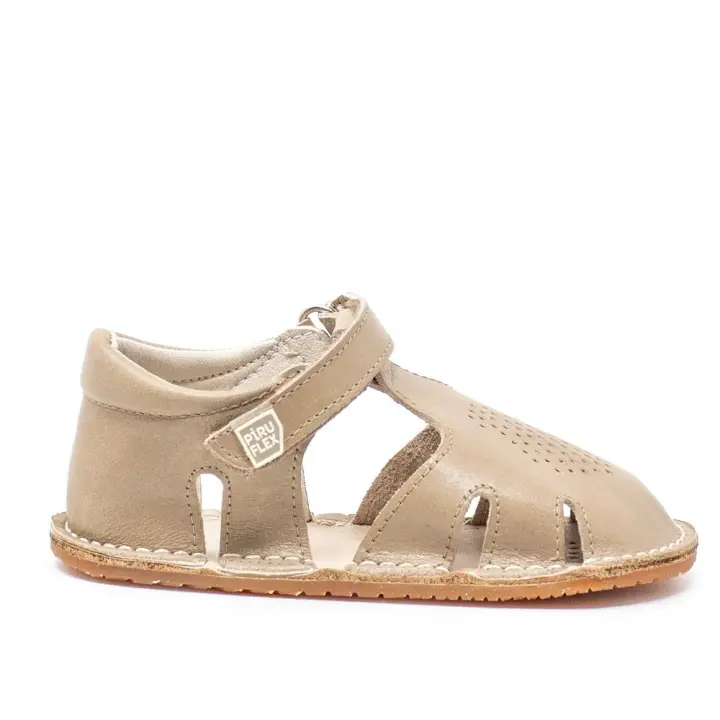 Zapatos primeros pasos bebé niño PIRUFIN PF310-7 SANDALIA PICADA BEIG 31301 24V - 1