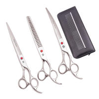 Juego De Tijeras Para Mascotas Azul 8" Incluye Tijeras Rectas Tijeras Curvas Tijeras De Afinado Y Tijeras De Corte (Z3005) Material Acero Inoxidable - details 10