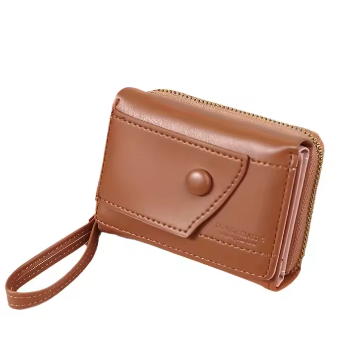 Cartera de Mujer Nueva 2025, Short cartera with Cremallera para Mujer, Monedero de Tres pligues, Linda Cartera de estudios para Mujer - 1
