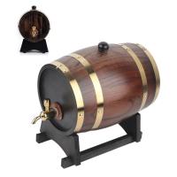 Barrel De Madera De Roble Retro De 3L Para Vino Brandy Y Whisky Con Grifo Contenedor De Cerveza De Barra Ecológico - details 6