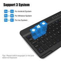 Teclado Inalámbrico Bluetooth Recargable Para Tablet Android iOS Windows Huawei Samsung Xiaomi Pad Mouse Compatible Con 2024 - details 4