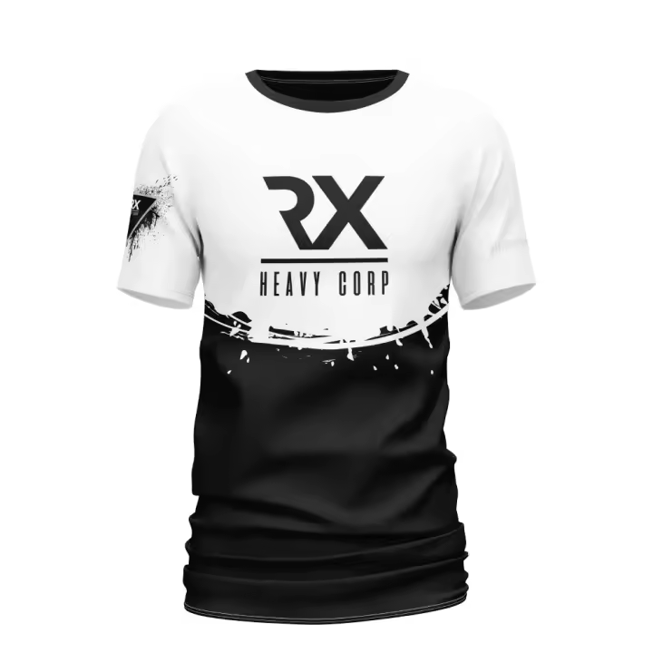 Camiseta Cross Training técnica JAIL - Rx Heavy blanco y negro profundo Rx Heavy Camiseta hombre tecnica - 1