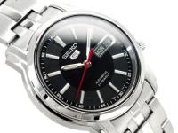Reloj automático hombre Seiko 5 SNKL83K1 dial negro 37mm correa acero - details 3