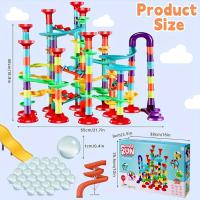 Juego De Bloques De Construcción DIY Para Niños Carril De Marmol Con Bola Laberinto 3D Regalo De Navidad Conjunto De 45/93/113/142 Piezas - details 1