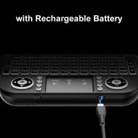 Teclado Mini RGB Bluetooth 5.0 2.4G Wireless Dual-mode Recargable Con Touchpad Para Android TV Box Teclado Inalámbrico Para Laptop - details 2