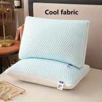 Almohada De Verano Fresca Y Transpirable Con Borde 3D Alta Dureza Para Hogar Y Hotel Malla De Encaje Suave Y Confortable Para Descanso Y Viajes - details 4