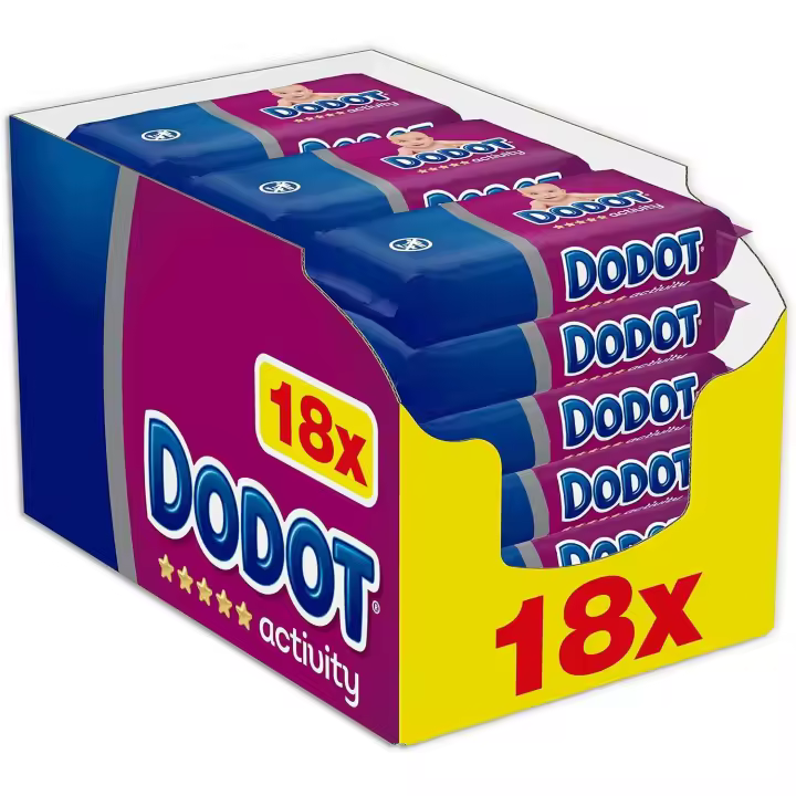 Dodot Activity Toallitas para Bebé, 18 Paquetes, 972 Toallitas - 1