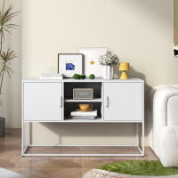 Mueble de metal Blanco, aparador y Casillero Caja Fuerte, Estructura metálica robusta, Color Blanco elegantemente, Altura 75 cm x ancho 120 cm x profundidad 40 cm - details 0