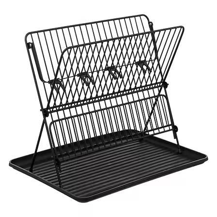 MAXHOME-Escurridor plegable de PP y metal de 2 alturas,Dimensiones : L. 42,5 x P. 37,5 x H. 33 cm - 1