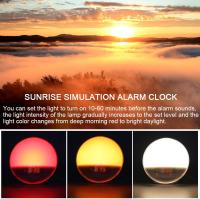 Luz de Alarma, Luz de despertador LED simula El Amanecer y el Atardecer, 2 alarmas, 20 niveles de Brillo, 7 Luces de Colores - details 0