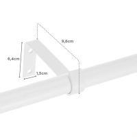 Barra de Cortina Extensible, Barra Universal Decorativa de Metal Color varios Blanco y Negro, cuadrado 16-19 mm Diámetro, Tamaños 70-120/120-210/160-310cm - details 0