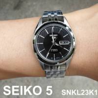 Reloj Automático hombre Seiko 5 SNKL23K1 38mm dial negro correa acero inoxidable - details 3